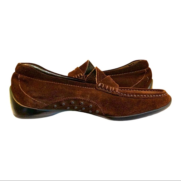 Tod’s Classic Gomma Brown Suede Penny in Chocolate Brown with Size 7 main image 7